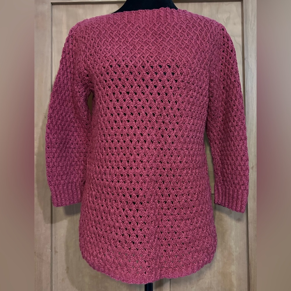 Lauren Ralph Lauren Textured Knit Sweater in Deep Pink